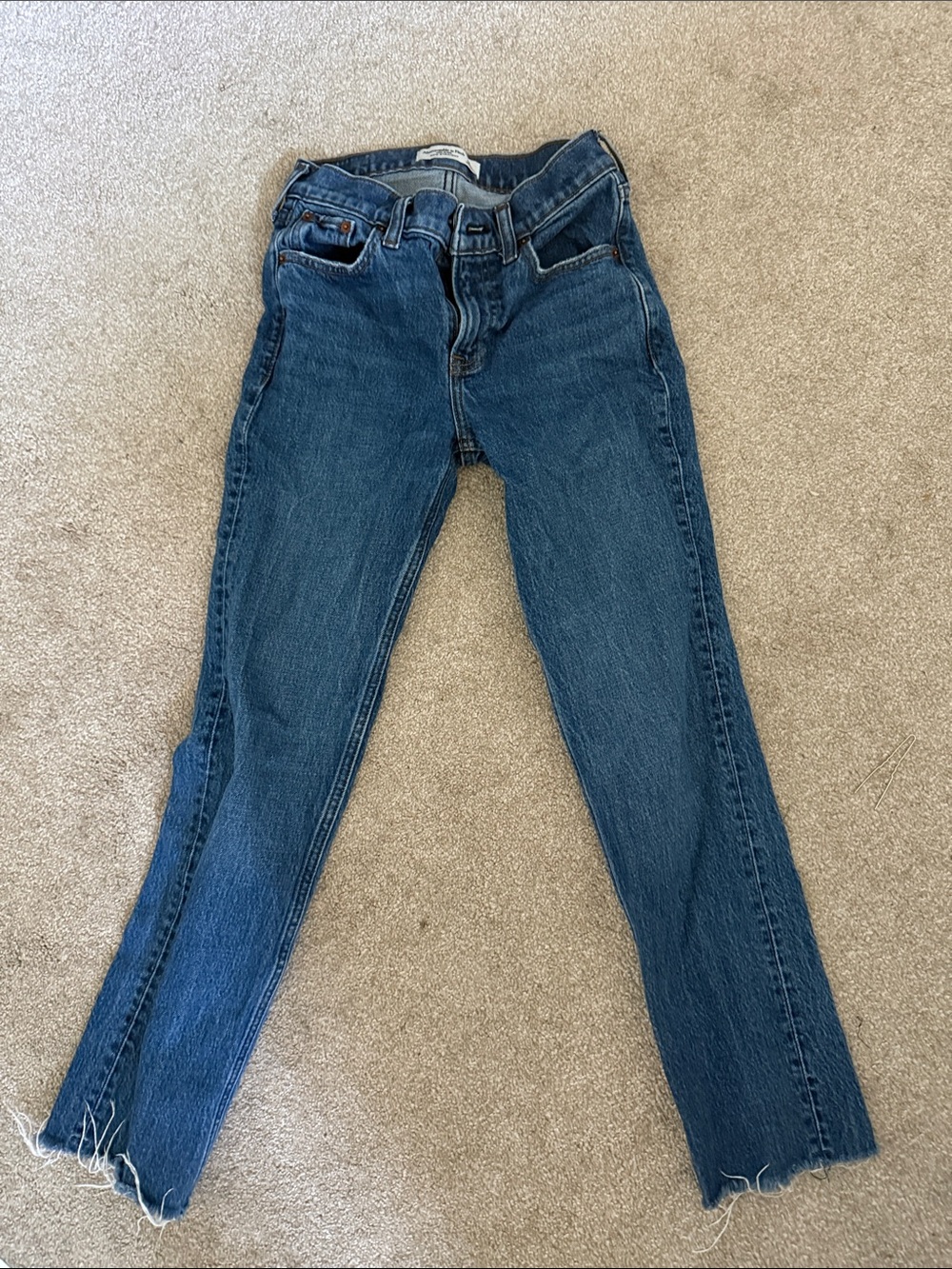 Abercrombie & Fitch Women's Dark Blue Skinny Jeans